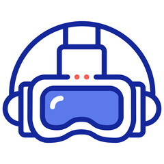 Virtual reality headset device icon