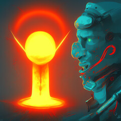 explosion with person