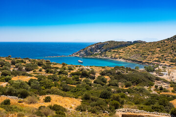 Fototapeta na wymiar Aegan Sea panorama. Turkey, Datca peninsula