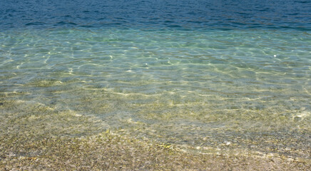 Clear blue water of Adriatic sea

