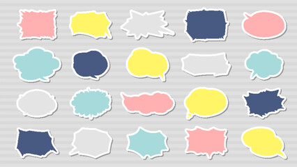 色々な形の吹き出し