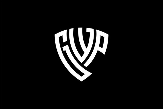 GWP creative letter shield logo design vector icon illustration
