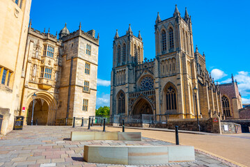 Summer day at Bristol cathedral in England