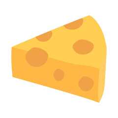 エメンタールチーズ。フラットなベクターイラスト。
Emmental cheese. Flat designed vector illustration.