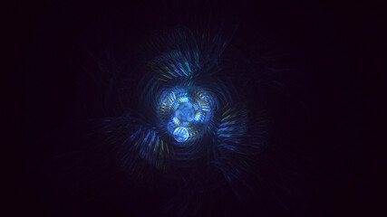 3D rendering abstract round light background