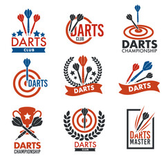 Darts game or professional sports, dartboard score