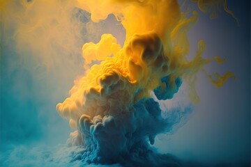 Fototapeta premium Colorful smoke, abstract background, wallpaper. Color bomb. Printable image. High quality. Generative AI