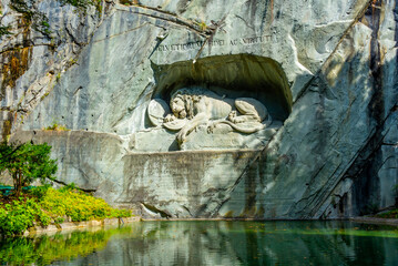 Lion Monument at Swiss town Luzern
