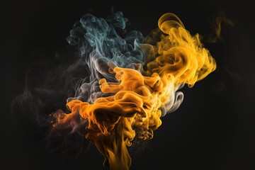 Colorful smoke, abstract background, wallpaper. Color bomb. Printable image. High quality. Generative AI