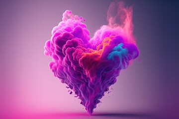 Colorful smoke, abstract background, wallpaper. Color bomb. Printable image. High quality. Generative AI