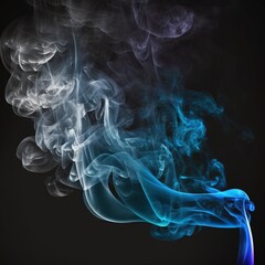 Fototapeta premium Colorful smoke, abstract background, wallpaper. Color bomb. Printable image. High quality. Generative AI