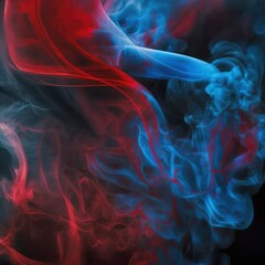 Fototapeta premium Colorful smoke, abstract background, wallpaper. Color bomb. Printable image. High quality. Generative AI