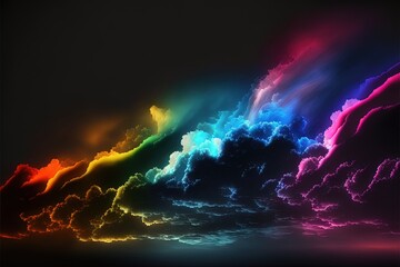 Colorful smoke, abstract background, wallpaper. Color bomb. Printable image. High quality. Generative AI