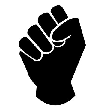 Black hand vector arts human hand "Empowering Unity: The Symbolic Meaning of the Clenched Fist"

