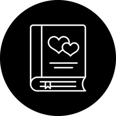 Book Line Inverted Icon