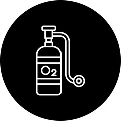 Oxygen Line Inverted Icon