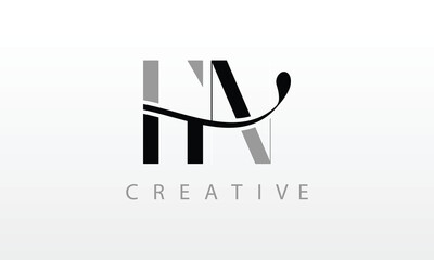 Initial Letter HN Logo. HN Letter Design Vector Illustration.