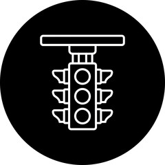 Traffic Light Line Inverted Icon