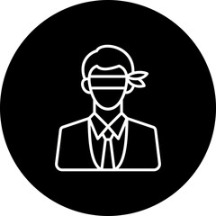 Blind Line Inverted Icon