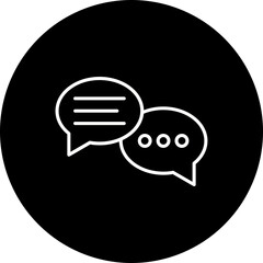 Chat Line Inverted Icon