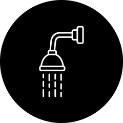 Shower Head Line Inverted Icon