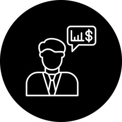 Financial Advisor Line Inverted Icon