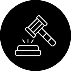 Judge Line Inverted Icon