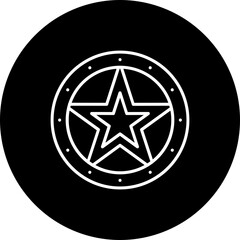 Sheriff Line Inverted Icon