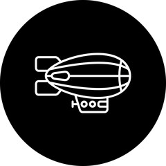 Airship Line Inverted Icon © Maan Icons