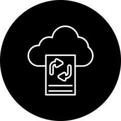 Backup File Line Inverted Icon