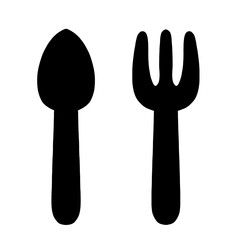 食器　スプーン　フォーク　モノクロ　イラスト
