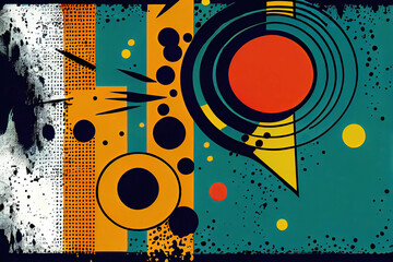 Abstract minimalist Art Brut grunge style wallpaper (Generative AI)