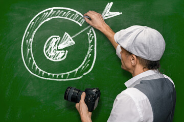 Young cameraman on modern photo courses for professional and personal growth