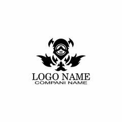 illustration of a man wearing a power helmet