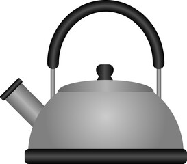 Kettle 3d Isolated Illustration in Transparent Background