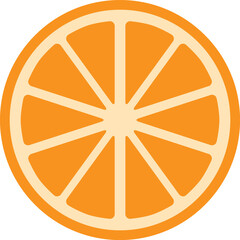 かわいいオレンジのシンプルなイラスト