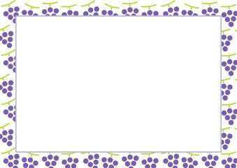 かわいいぶどうのシンプルなイラスト