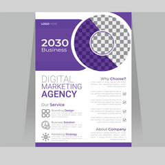 Marketing your business growth agency digital flyer design 