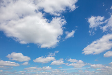 White clouds on the blue sky