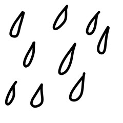 Drop water Rain, Rain drops, Rainly vector line