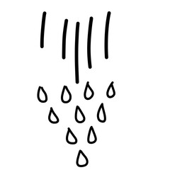 Drop water Rain, Rain drops, Rainly vector line