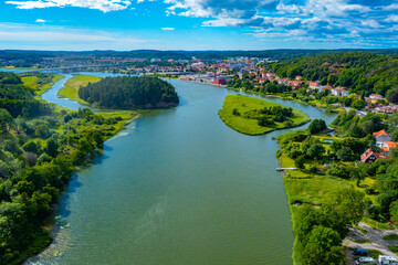 View of Göta älv river in Sweden