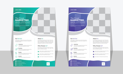 professional vector template design or business poster template design