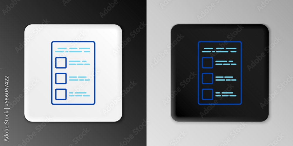 Poster line create account screen on mobile phone icon isolated on grey background. colorful outline concep