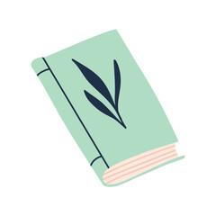 Book in flat style. Vector illustration. Isolated book in hand drawn style.