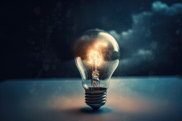 a light bulb that is dreaming Generative AI