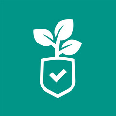 crop protection, agricultural insurance vector icon