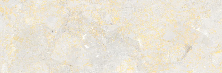 White marble pattern with curly grey and gold veins. Abstract texture and background