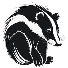 Badger logo shape vector