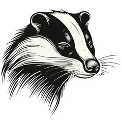 Badger logo shape vector